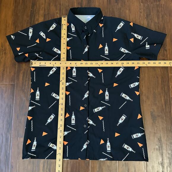 FSP Tito's Vodka Shirt Black All Over Print Button Up Bowling Golf - Picture 8 of 8